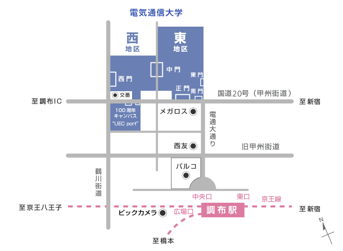 駅付近の地図